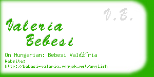 valeria bebesi business card